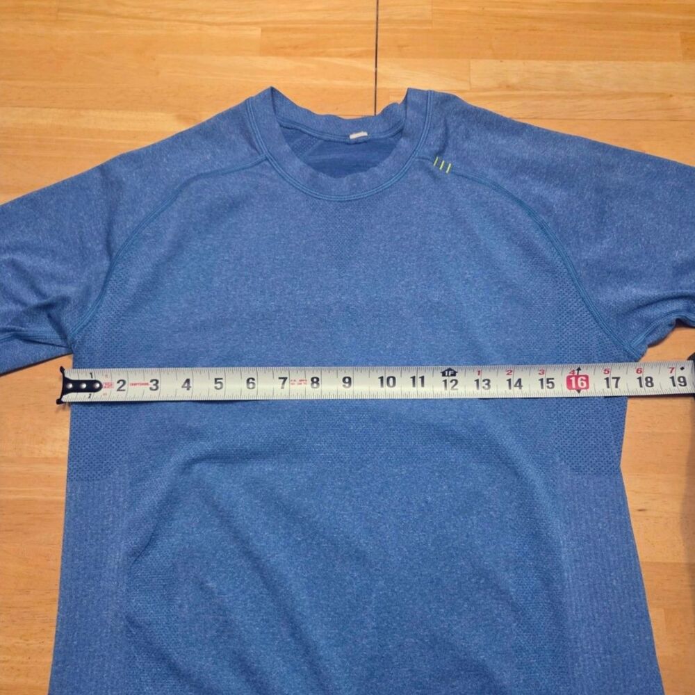 Lululemon Mens Small Metal Vent Tech Shirt Longsleeve Heathered Lakeside Blue - Picture 8 of 8